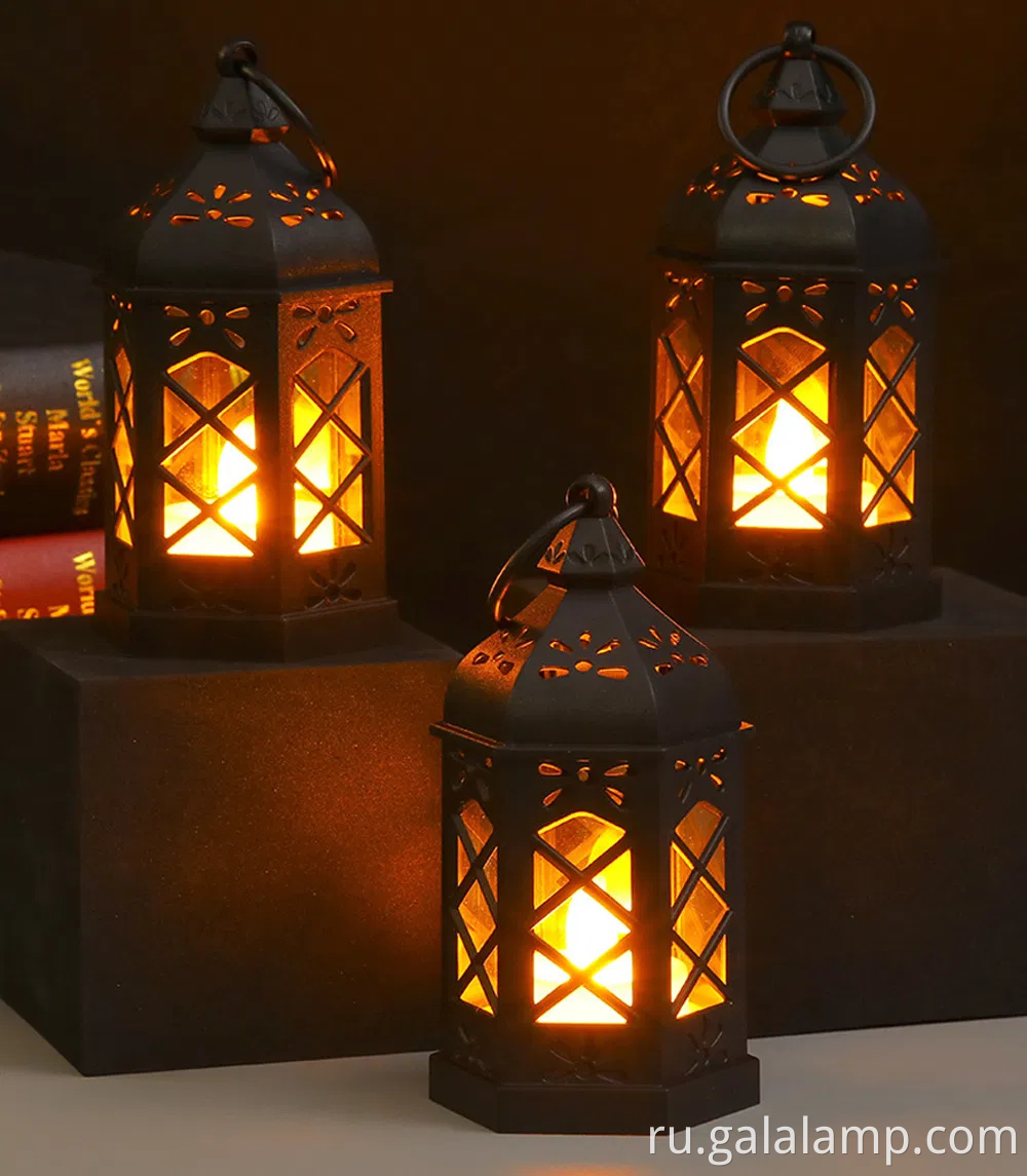 Ретро мини -шестигранной ветровой лампы с теплым белым светодиодным светом